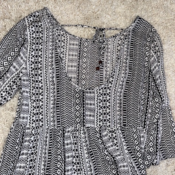 F21 Tribal Print Babydoll Dress - Picture 4 of 6